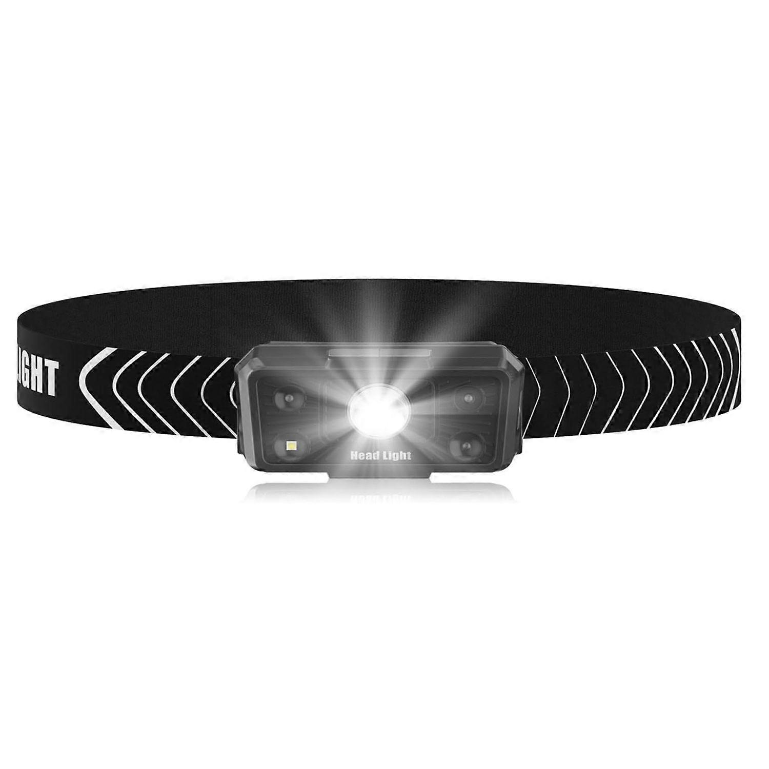 Super Bright Headlamps 7 Light Modes Motion Sensor Headlight LED Rechargeable Comfortable Head lamp for Adult, Lightweight Adjustable Headband for Out
