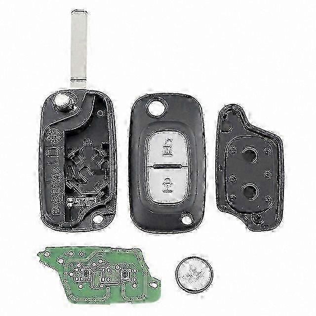 Fernbedienung Autoschlüssel für Renault Clio III 2006-2016, 43Hz Schwarz Ersatz Schlüsselanhänger