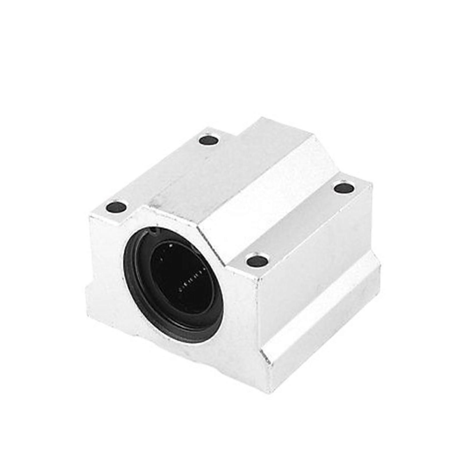 Flanged Linear Ball Bearing SC25UU 26mm Internal Diameter Slider Block Silver Tone for Smooth Motion
