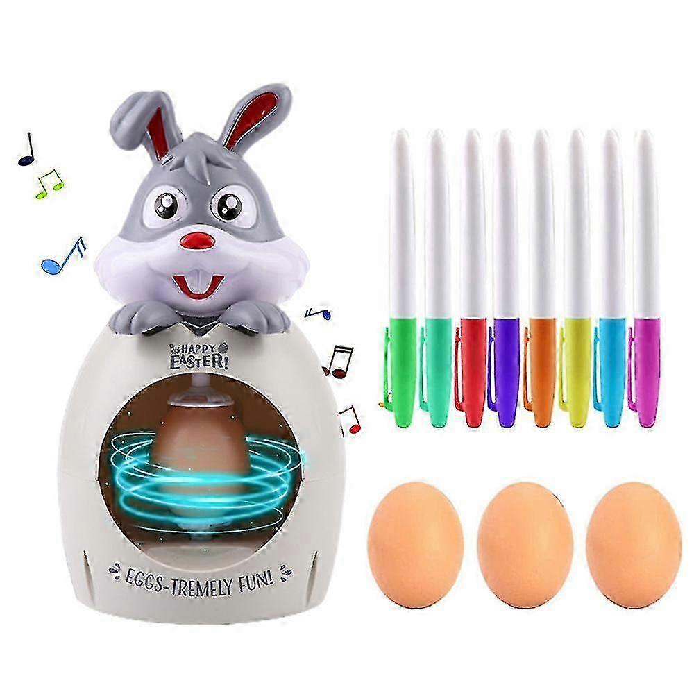 2025 Rabbit Easter Egg Painting Machine Diy Electric Egg Decorating Machine Easter Egg Coloring Kit Set Gifts