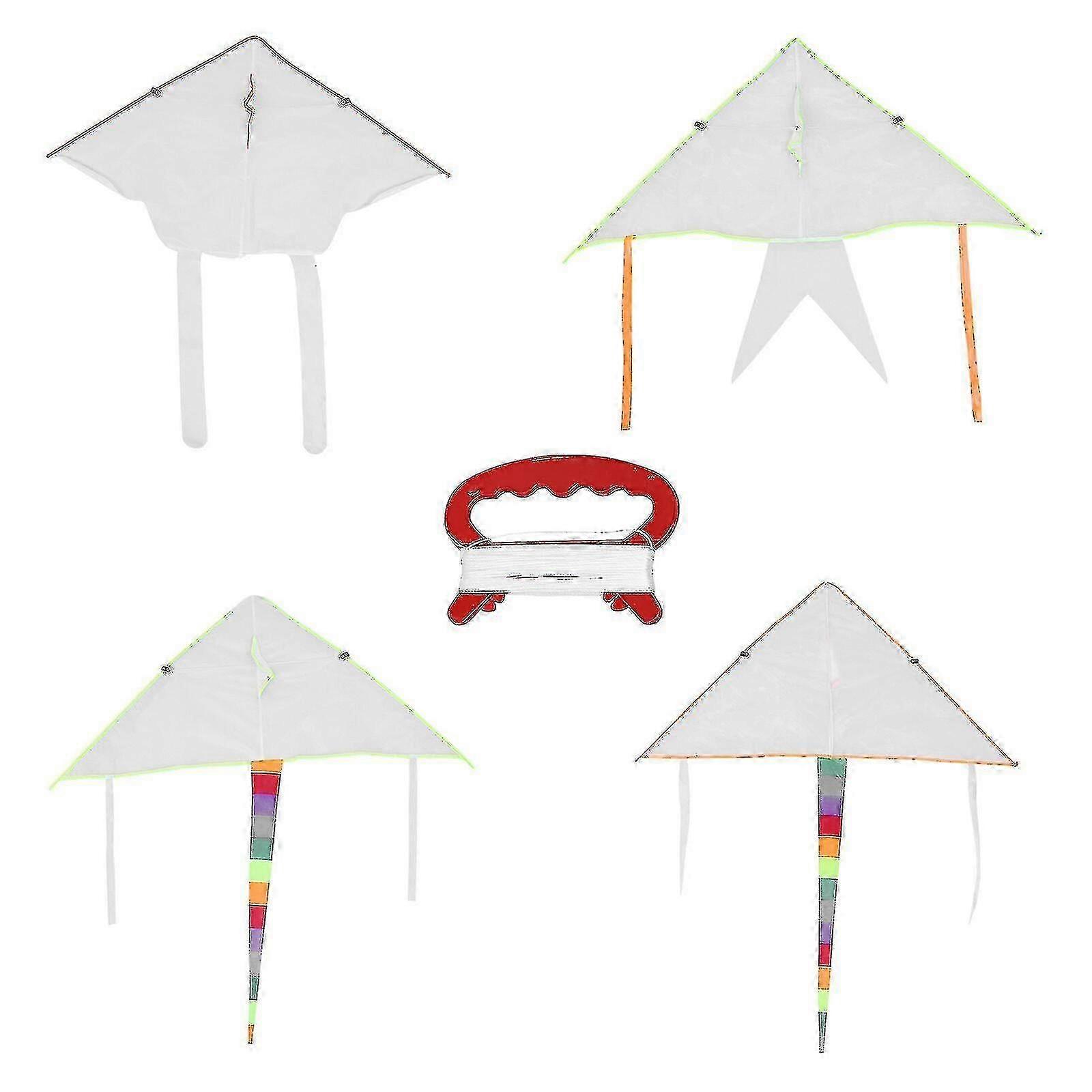 2025 4 Sets Blank Polyester Kite With Line Diy Making For Children_Feb