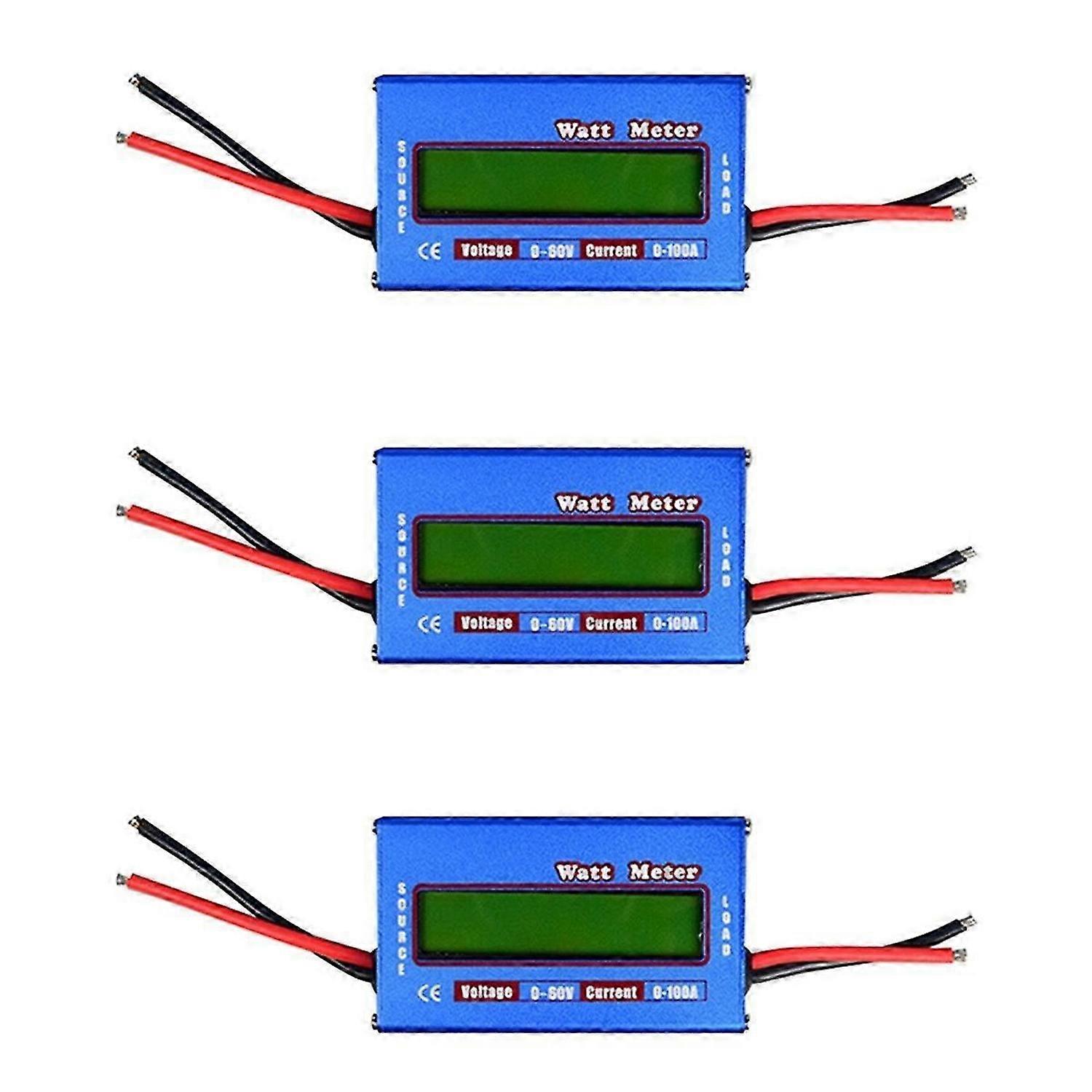 3PCS Blue RC Watt Meter Wattmeter Tester Checker Balancer Charger RC Tools for Home Electrical Instruments Supplies