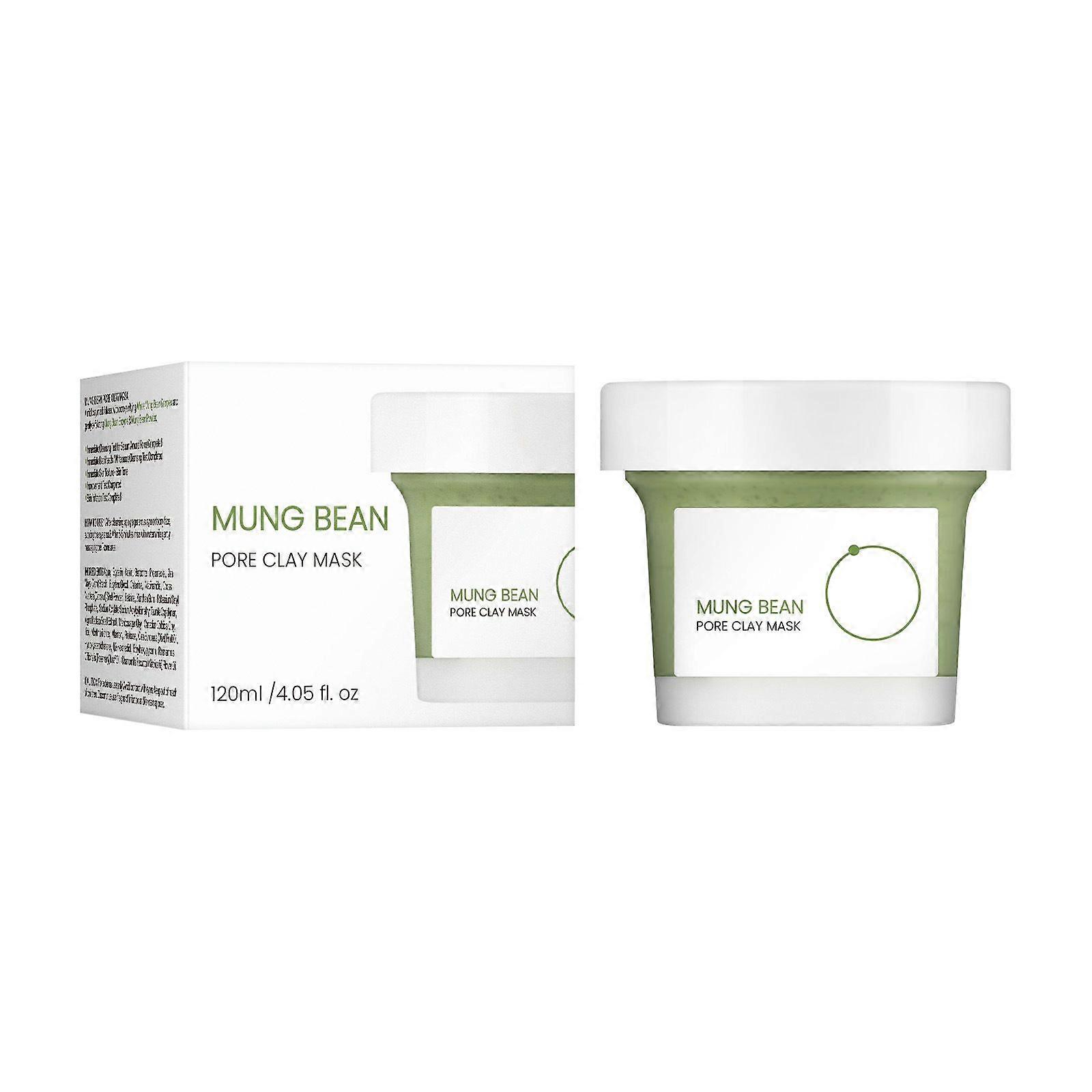 Mung Bean Pore Cleansing Clay Mask, Mung Bean Facial Clay Mask for Blackheads and Deep Pore Cleansing, Exfoliating, Pore-Clearing