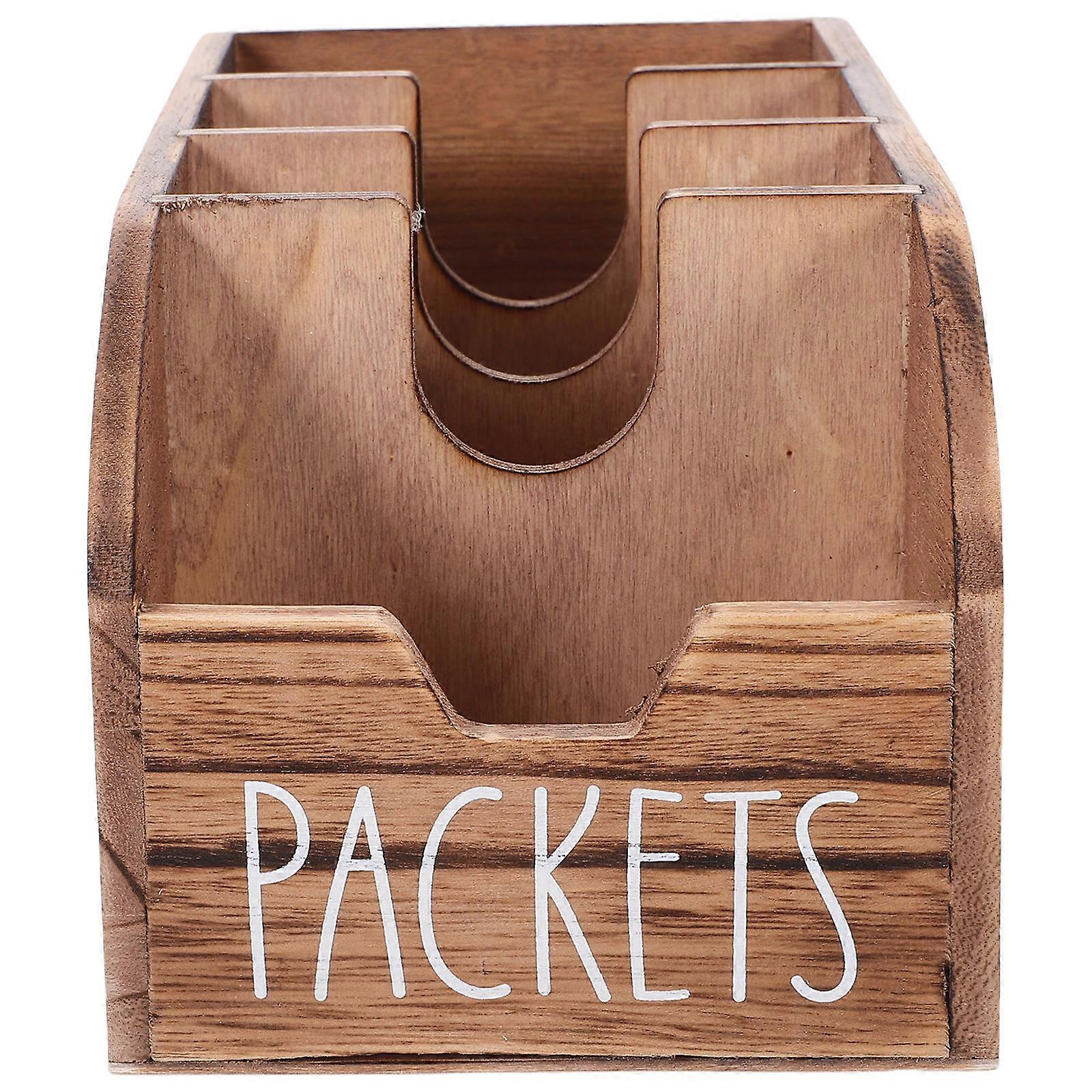 2Pcs Wooden Tea Bag Organizer Box for Storage Kitchen Cabinet Space Saving