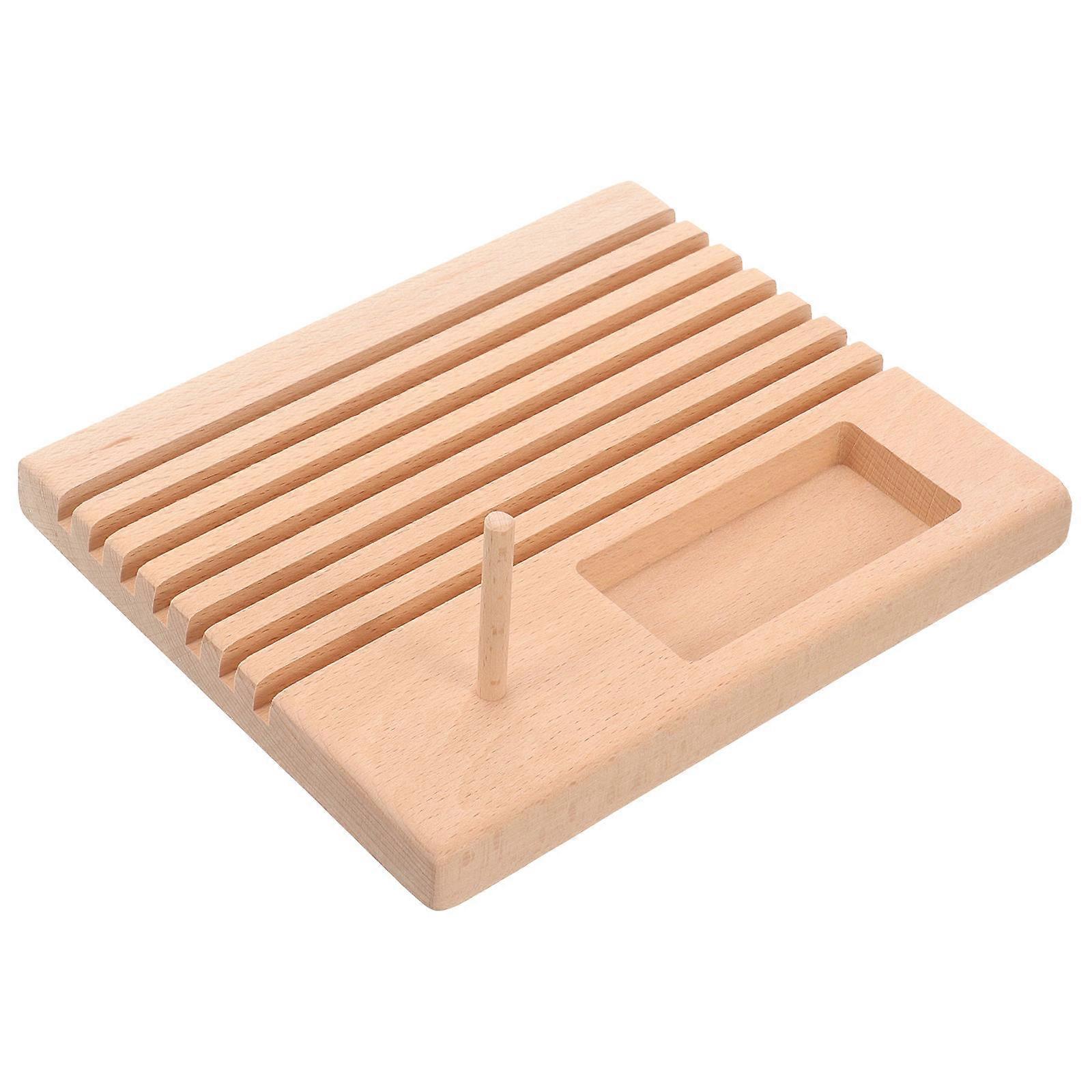 Thread Holder Wall Mount Wooden Spool Holder for 5Pcs Sewing Organizer