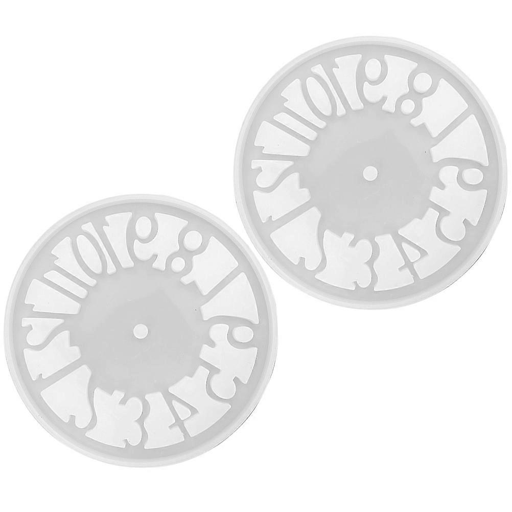 Clock Mold Silicone Clock Molds for DIY Use 2Pcs Durable Reusable Molds