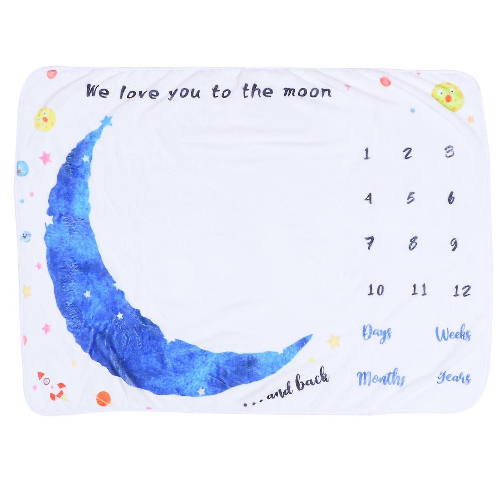 Infant Photo Blanket Newborn Photography Prop for Baby Growth Tracker Multi Flannel Baby Shower Background 1Pcs