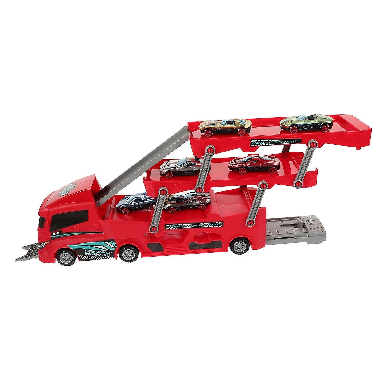 Foldable Truck Toy Small Car Toys Carrier Vehicle Toy for Playing 1Set