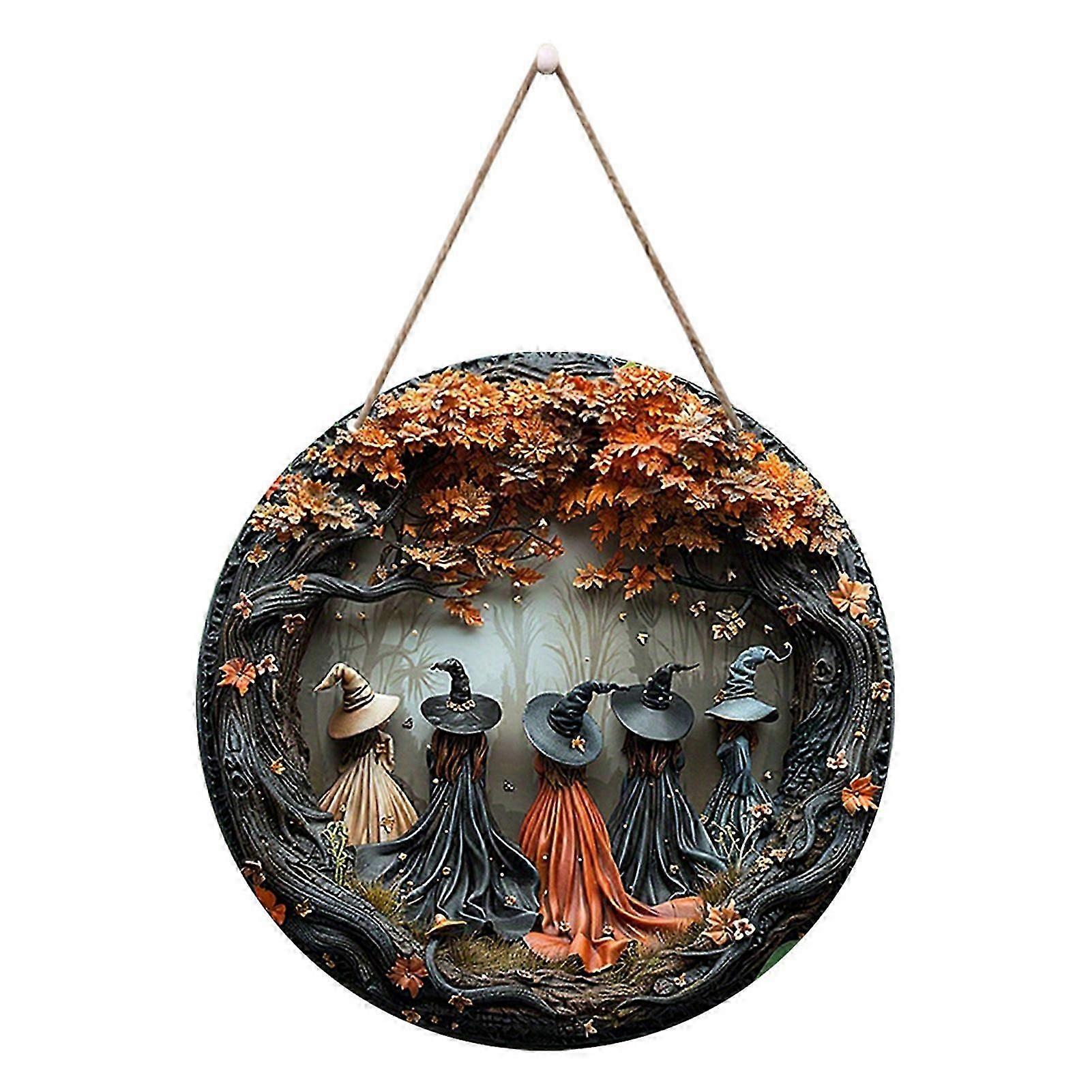 Wooden Hanging Ornaments for Front Door Party Hanging Decoration for Haunted House Party Backdrop