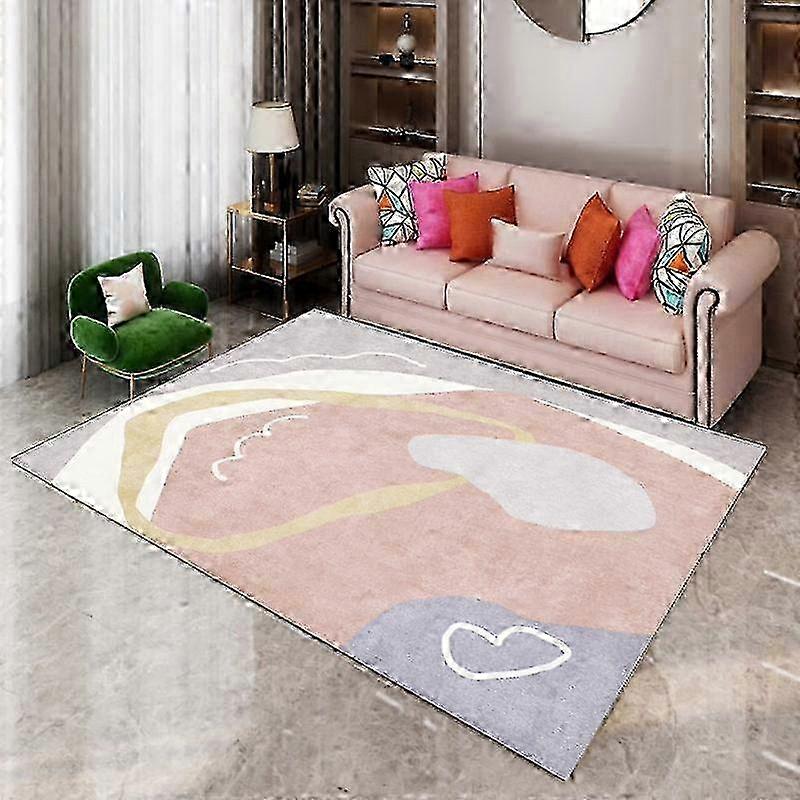 60 x 90cm Modern Abstract Geometric Pattern Living Room Rug Non Slip Coffee Table Cushion-Style O