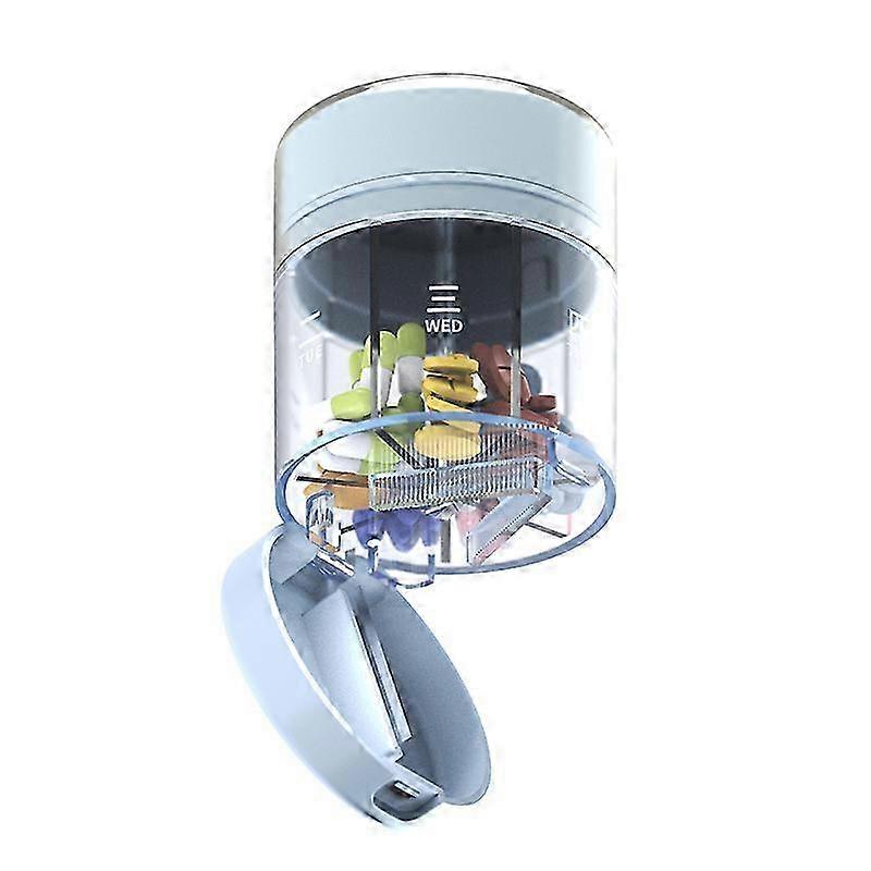 3-in-1 Travel Pill Organizer,7-day Portable Mini Pill Box Medication Dispenser