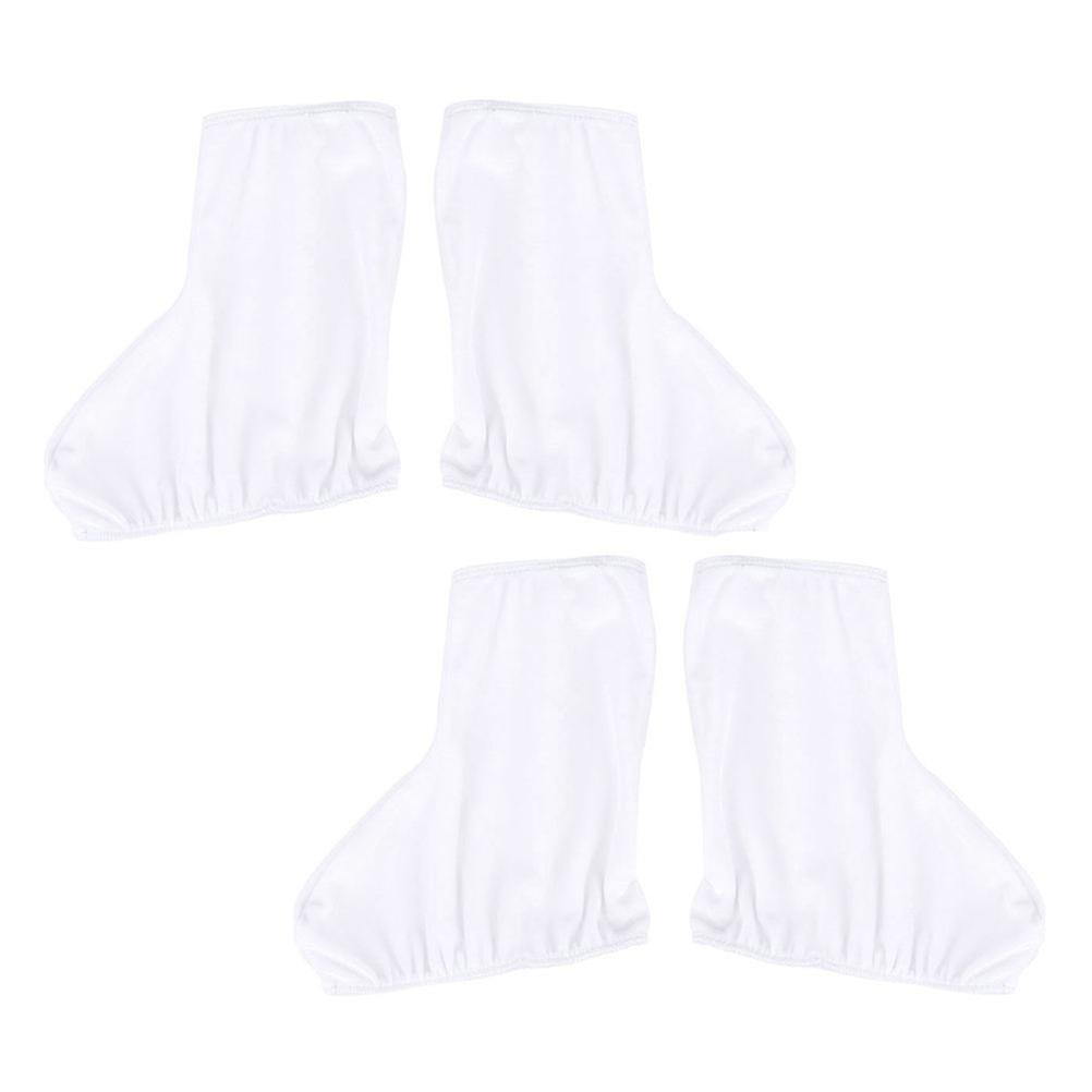 Skate Guards For Ice Skating In White Made Of Velvet Offering Scratch Protection And Convenience For 2 Pairs