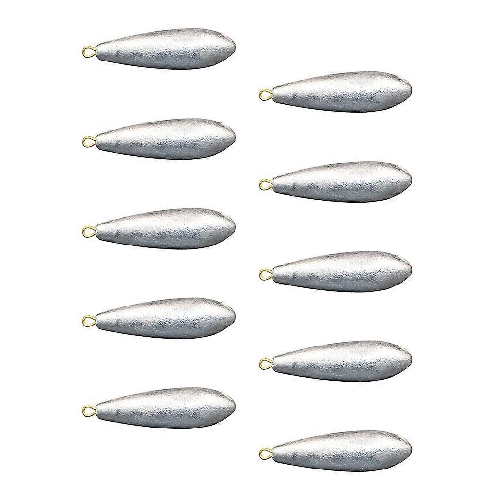 Silver Sinker Water-Drop Shape for Use 10Pcs