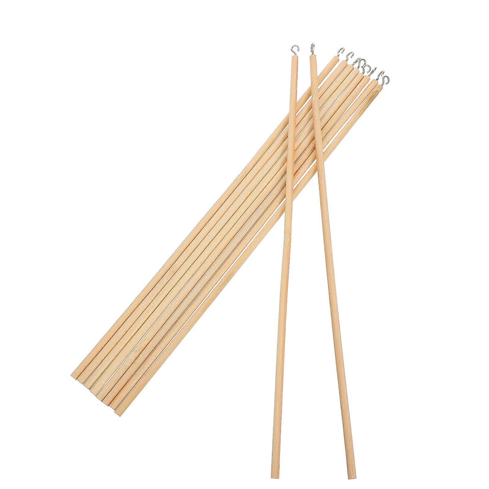 Round Wood Craft Sticks for Shadow Manipulation 30Pcs Set