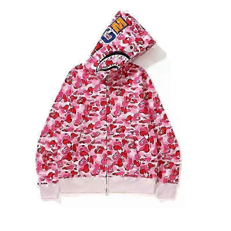 כריש הדפסת חדש סתיו גברים בגדי אירופאי ואמריקאי סוודר קפוצ'ון מעיל אופנה טרנד רוכסן קפוצ'ון חמוד סגנון רחוב Y2k