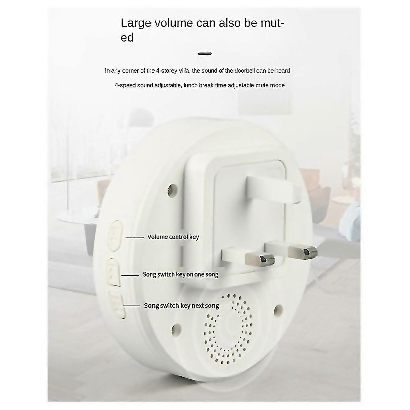 For Plug Wireless Doorbell Waterproof Smart Doorbell