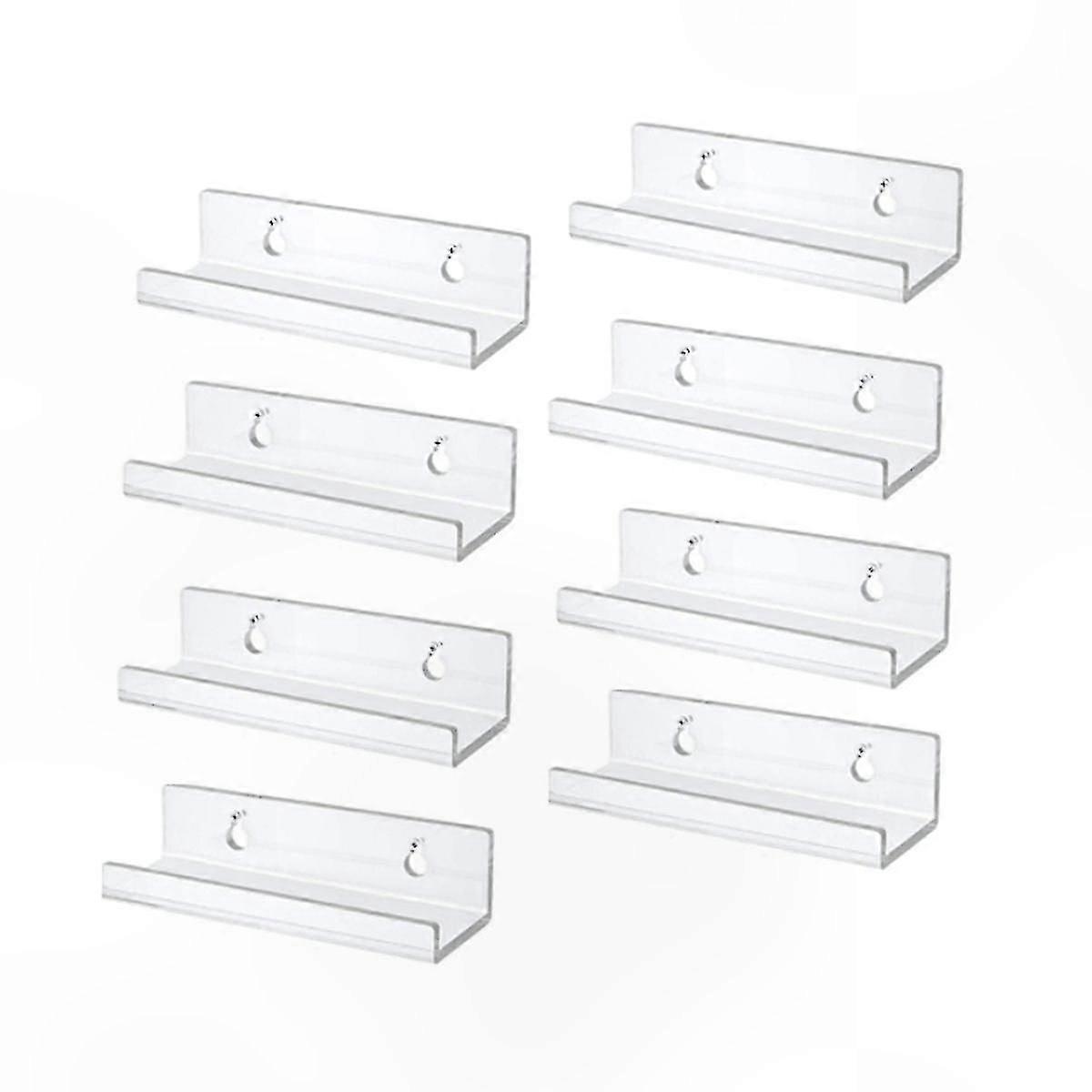 واضح الفينيل سجل الجرف جدار جبل 8 حزمة، الاكريليك ألبوم حامل سجل العرض، الفينيل سجل الجرف الوقوف Wuqx