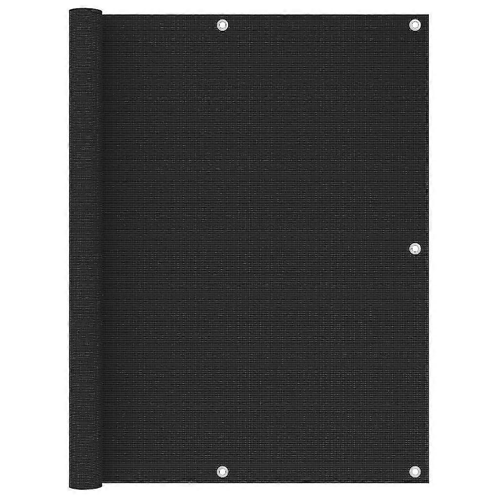 Balcony Screen Black 120x400 Cm Hdpe