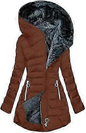 2024 Women's Elegant Long Down Coat - Thick Warm Parka with Fur Hood, Available in Large Sizes
