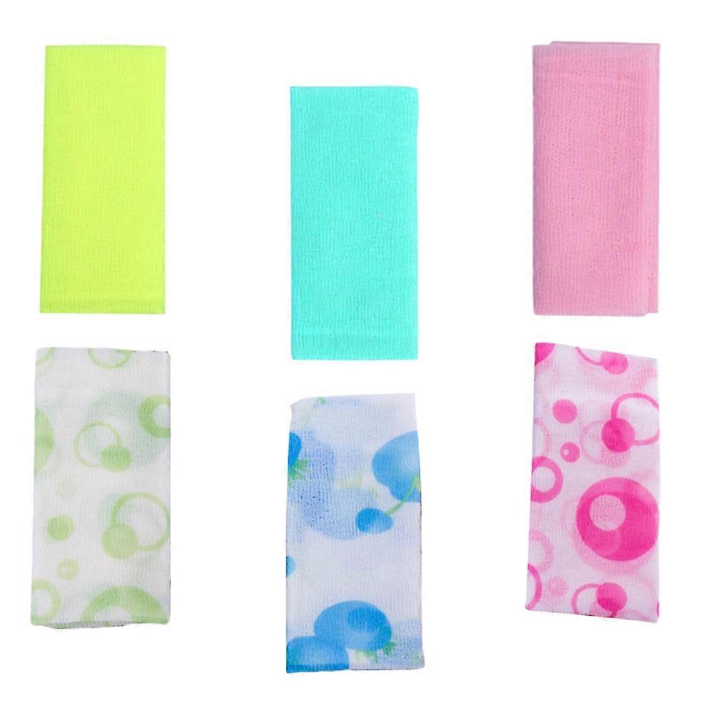 Washing Scrubber Towel for Bath 6Pcs Colorful Set