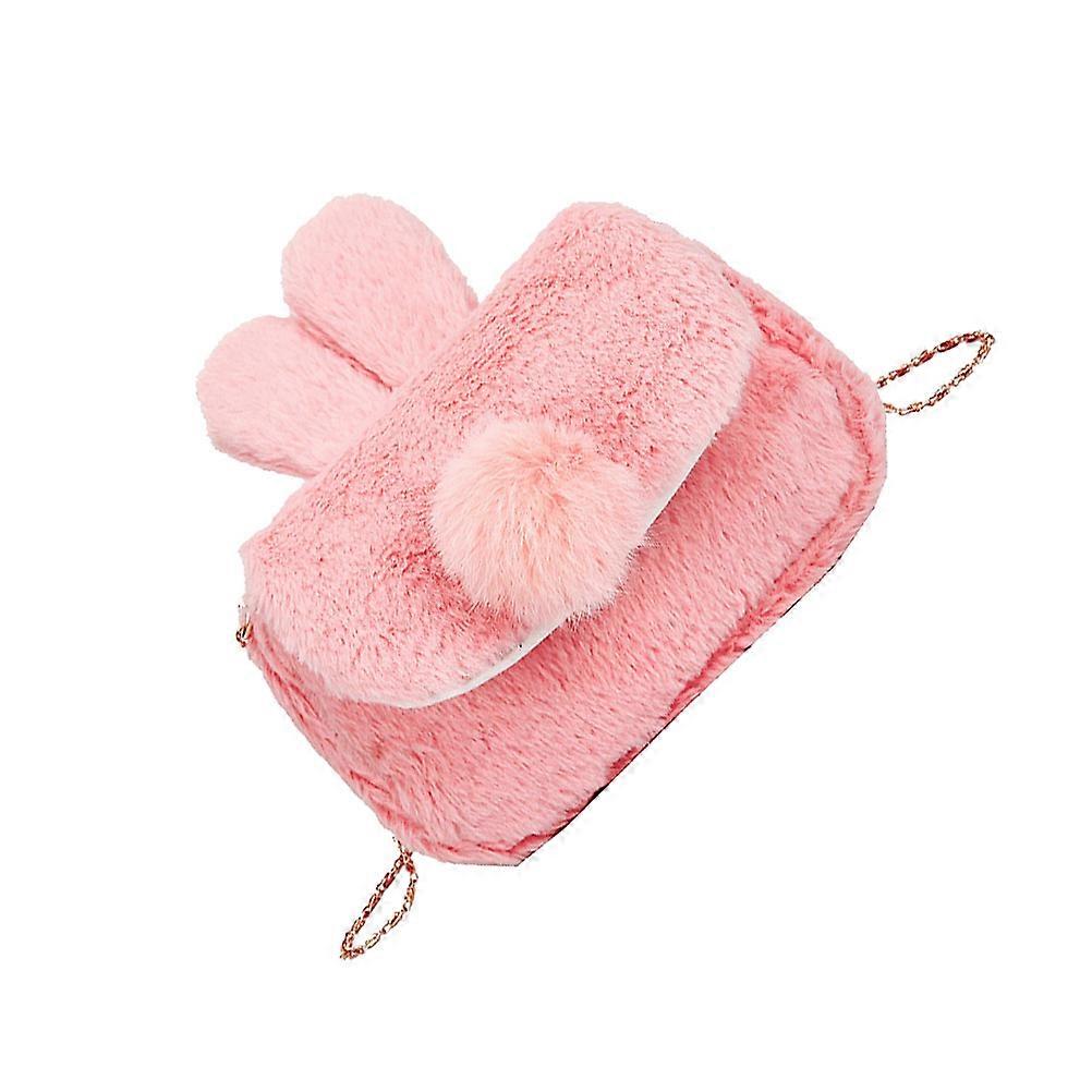 Creative Rabbit Shoulder Bag Plush Material Portable Storage Bag For Special Occasions 1Set