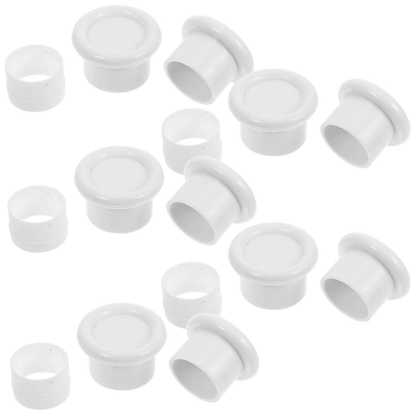 Decorative Curtain Rod End Caps with Nonslip Design for Closet Rods 25Sets