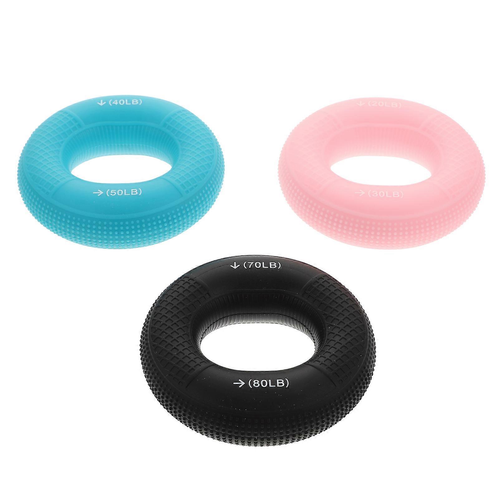 Finger Exerciser Silicone Hand Grip Ring for Strength Training 6Pcs