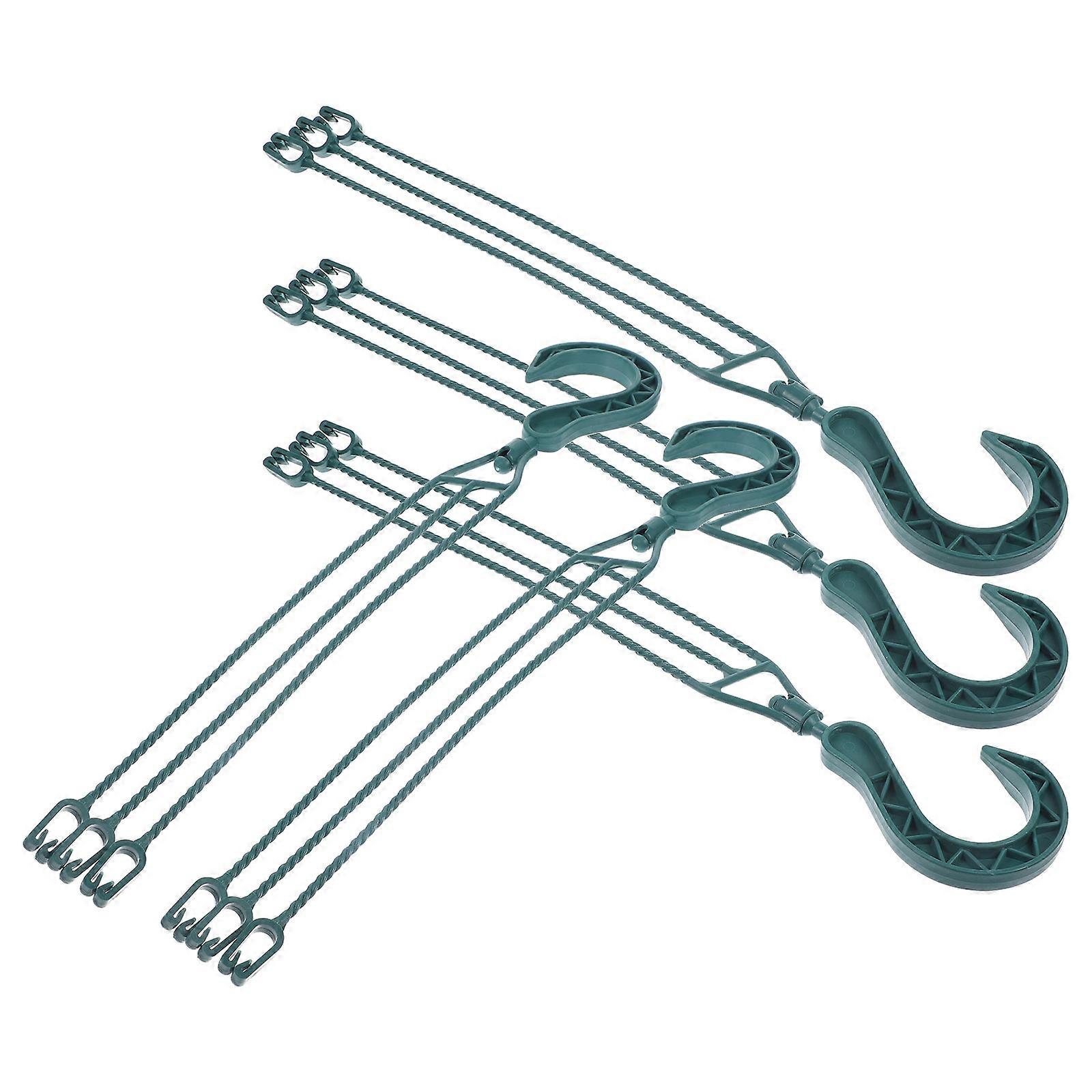 Flowerpot Hooks Plastic Hanging Hooks for Flower Pot 15Pcs Durable Green