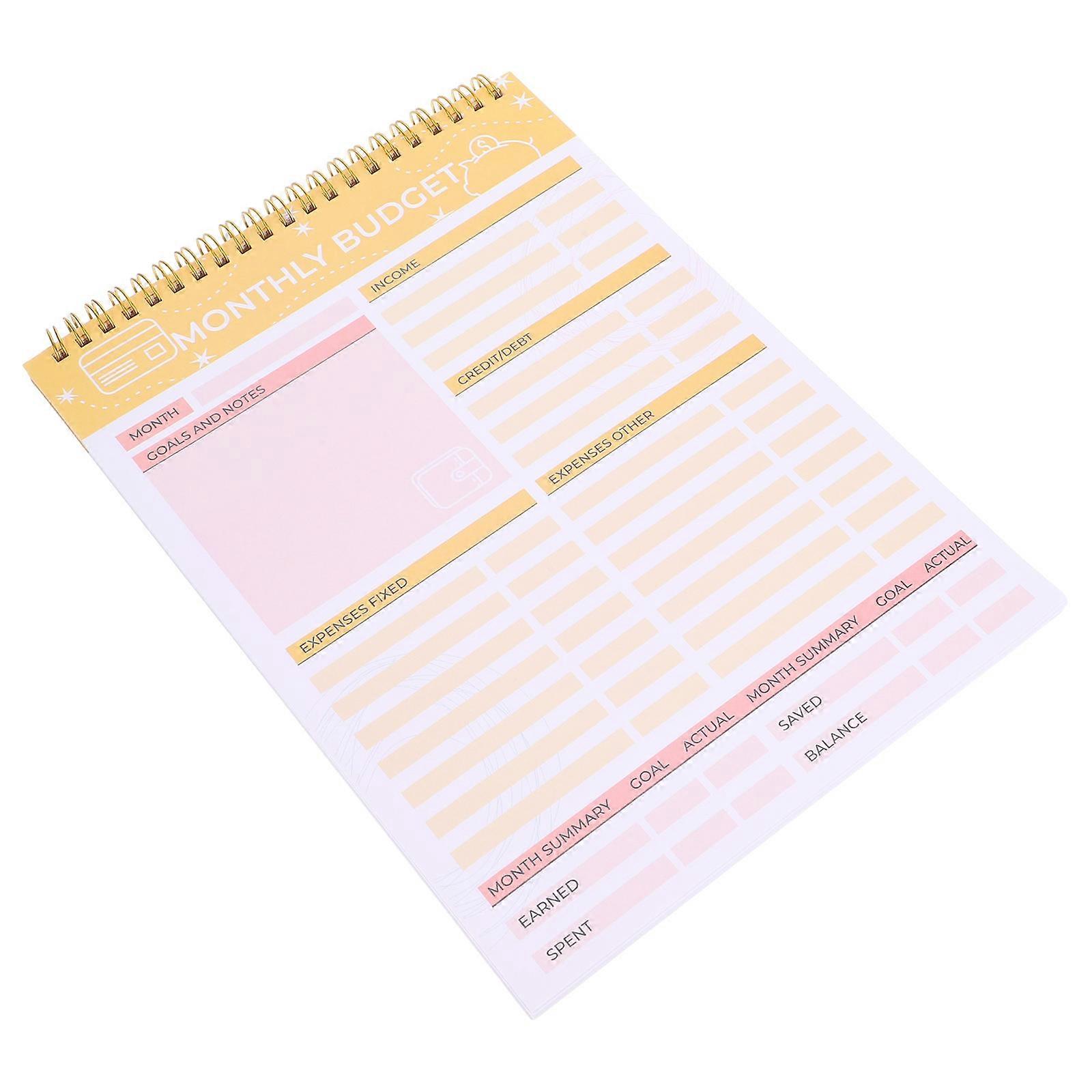 Tearable Weekly Menu Notebook Diet Planner 2Pcs for Household Meals