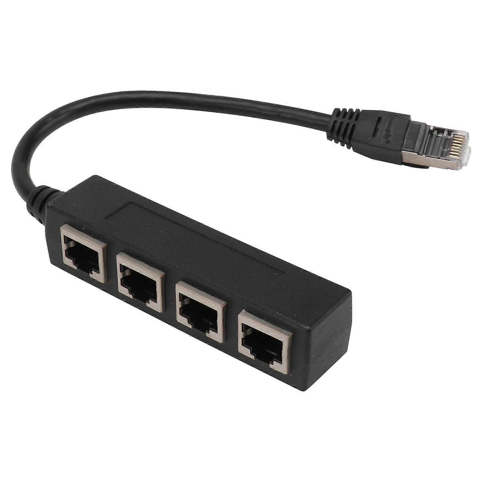 Network Cable Splitter 4-Slot Distributor for Home 3Pcs Set