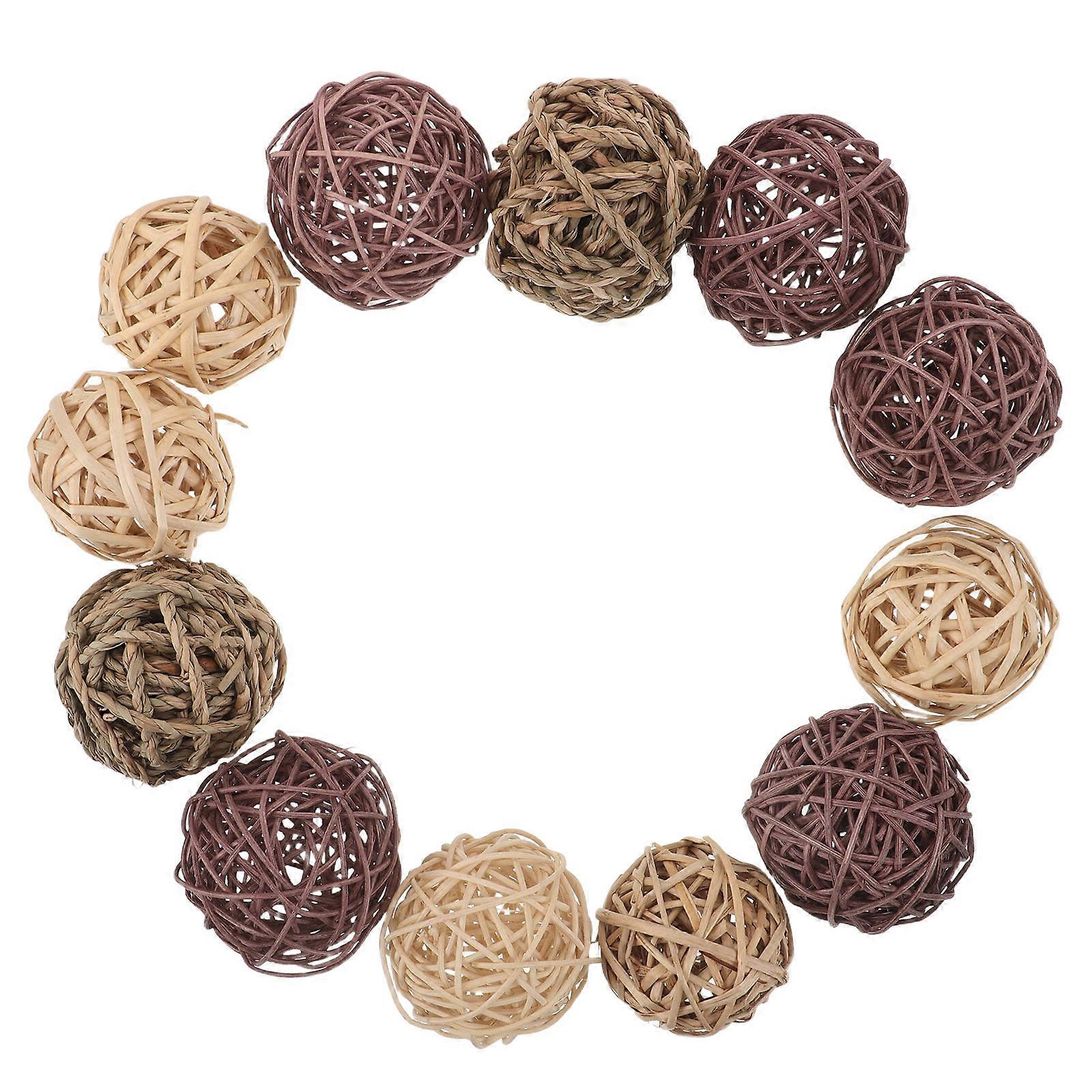 Willow Balls Pet Chew Toys for Rabbits Natural Handwoven 80Pcs Set