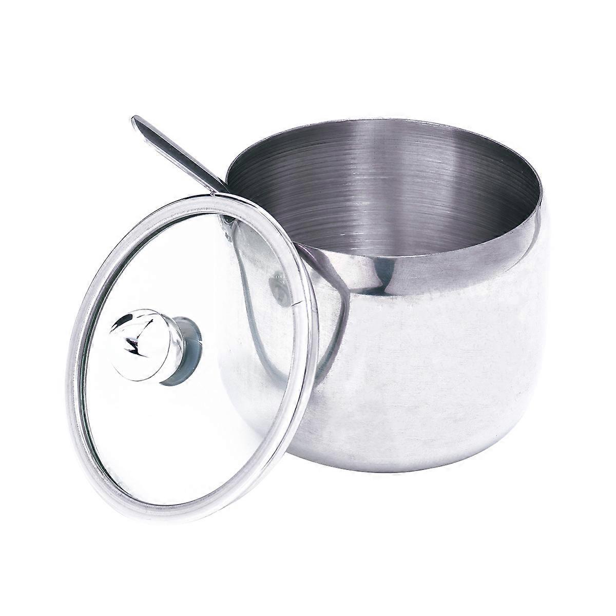 Spice Containers Stainless Steel Jar for Multifunction Storage 2Pcs
