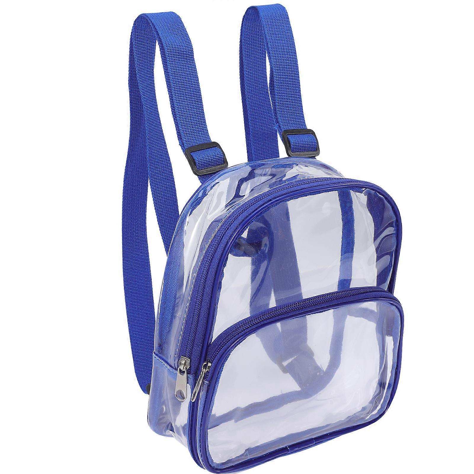 Transparent Clear Backpack Mini Backpack for Storage Use 2Pcs Blue Outdoor