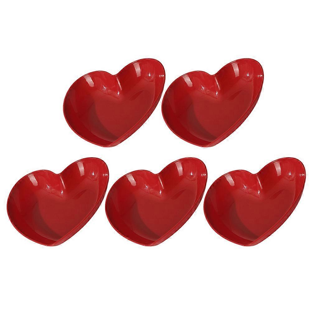 Heart Shaped Plate 15 Pcs Reusable Fruit Storage Tray For Home Decor Dining Table PP Food Storage