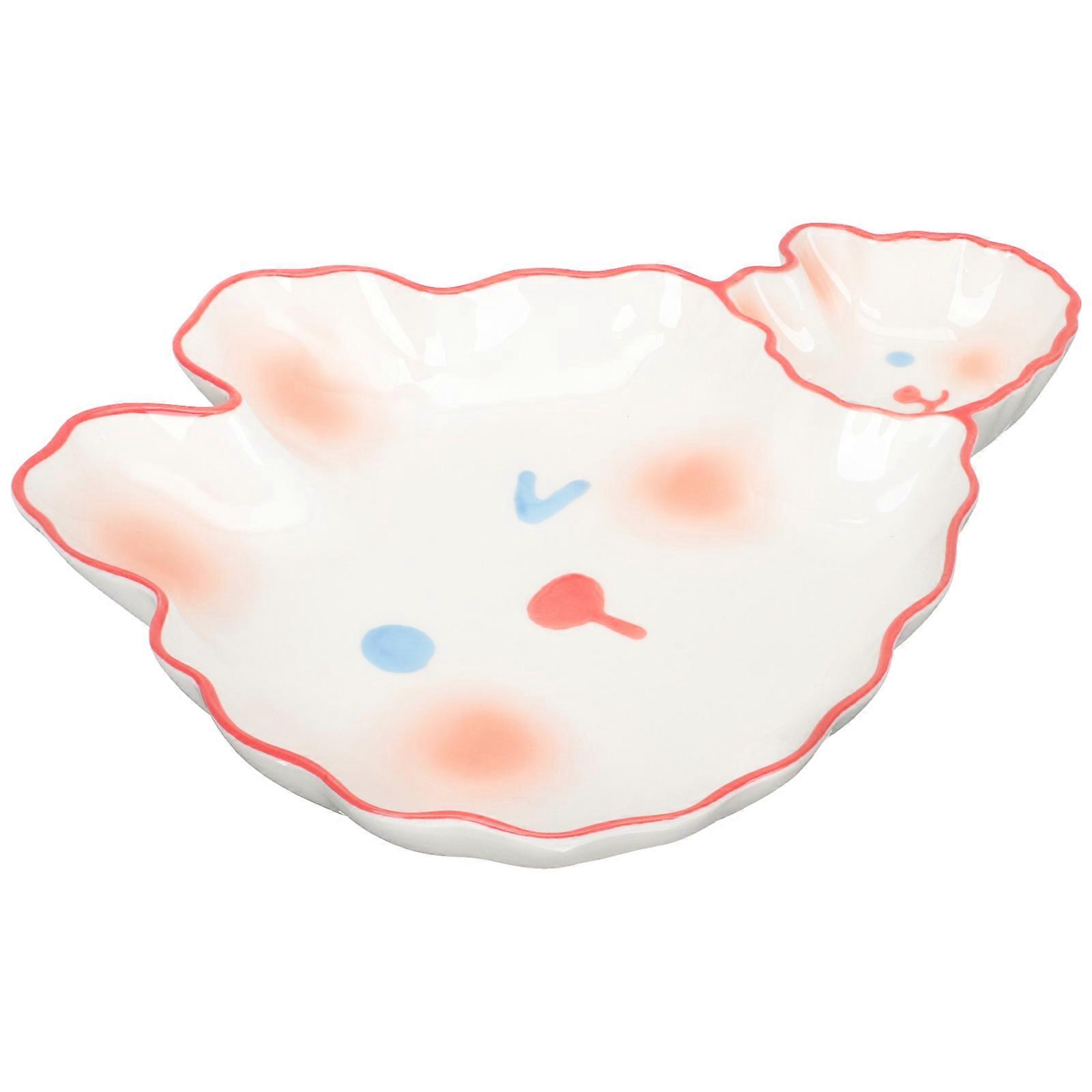 Multi-Function Ceramic Serving Dish Household Dumpling Plate Ideal For Catering Industry And Graduation Ceremony Rectangular Shape 4Pcs