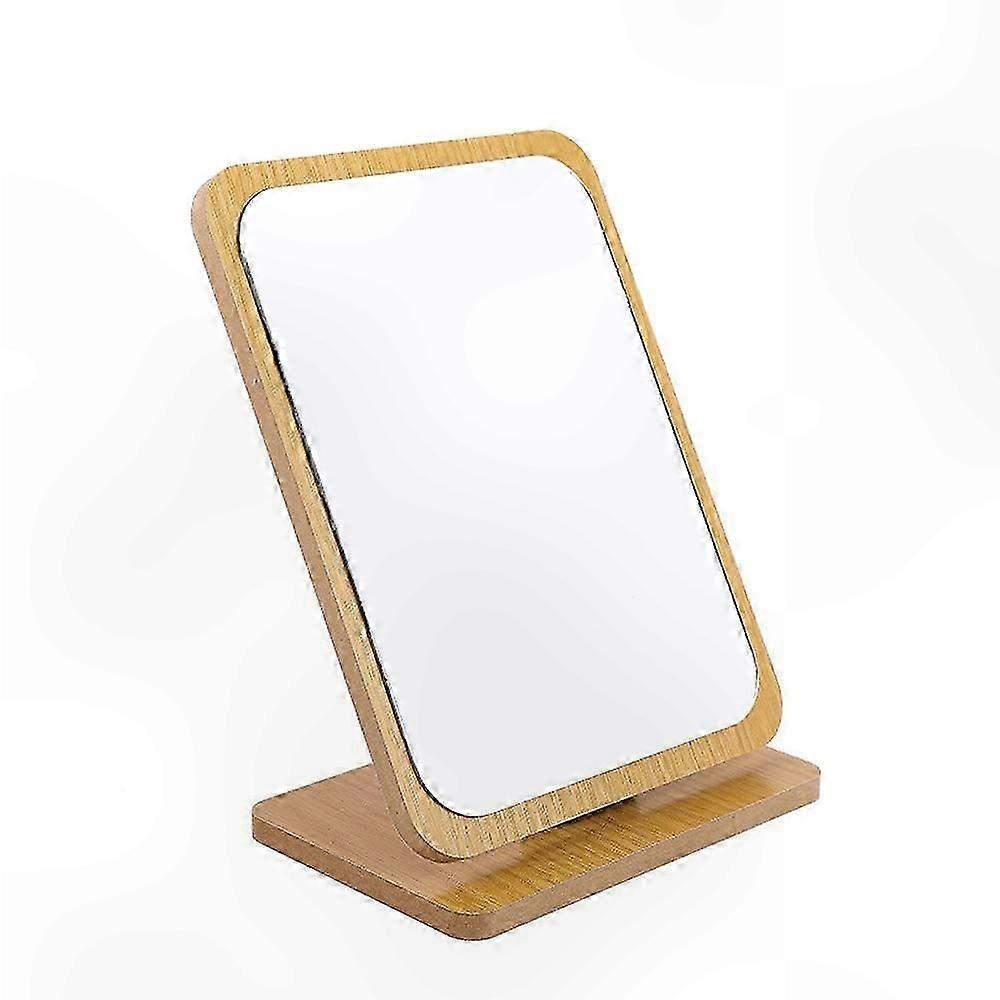 Adjustable Rectangular Cosmetic Mirror with Folding Stand for Home Use