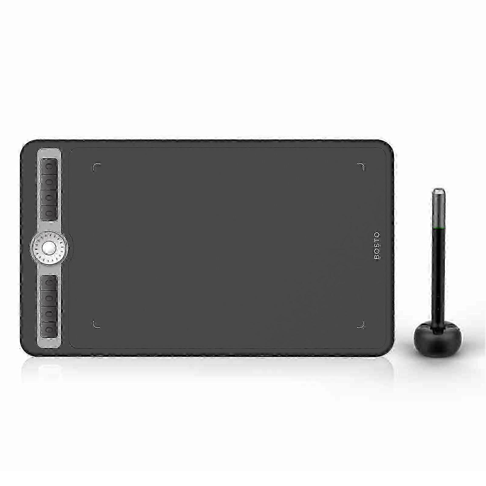 T1060 10 x 6 Inch Digital Art Graphic Drawing Tablet with Battery-free Stylus 10 Pen Nibs 8192 Levels Pressure 8 Express Keys Dial Controller Com