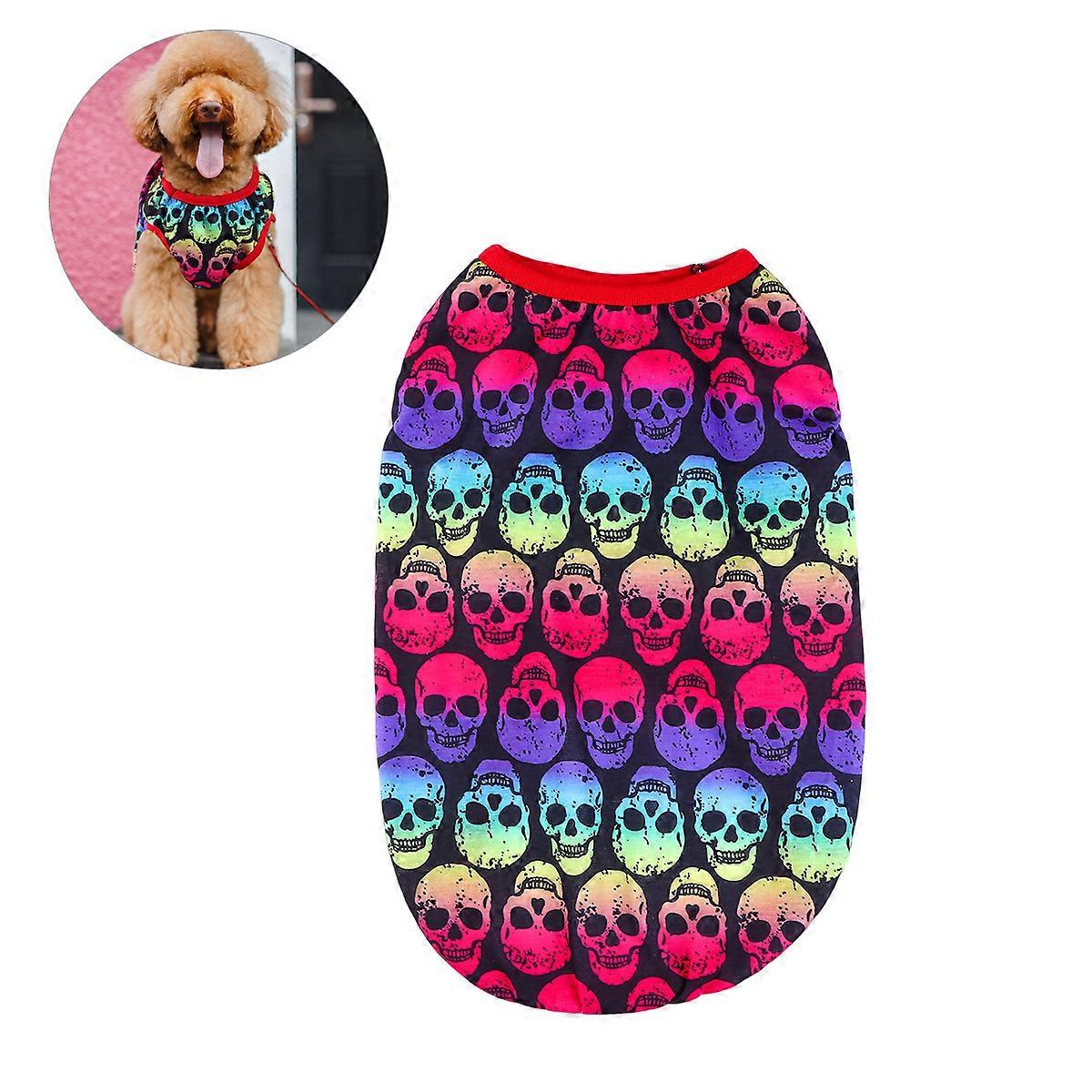 Halloween Pet Sweater Skull Pattern Clothes for Dog Cotton