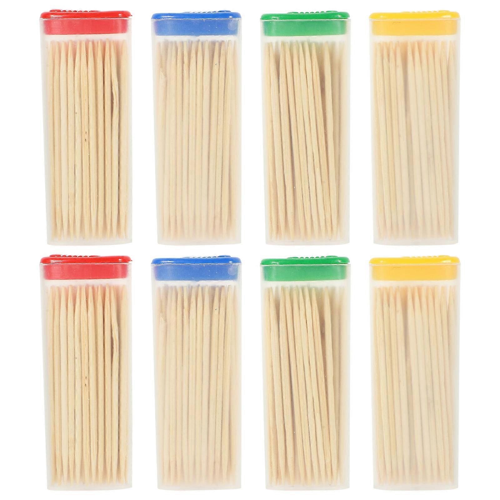 Bamboo Toothpicks Boxes of Party Dessert Fruit Picks for Restaurant Use in Assorted Color 24boxes