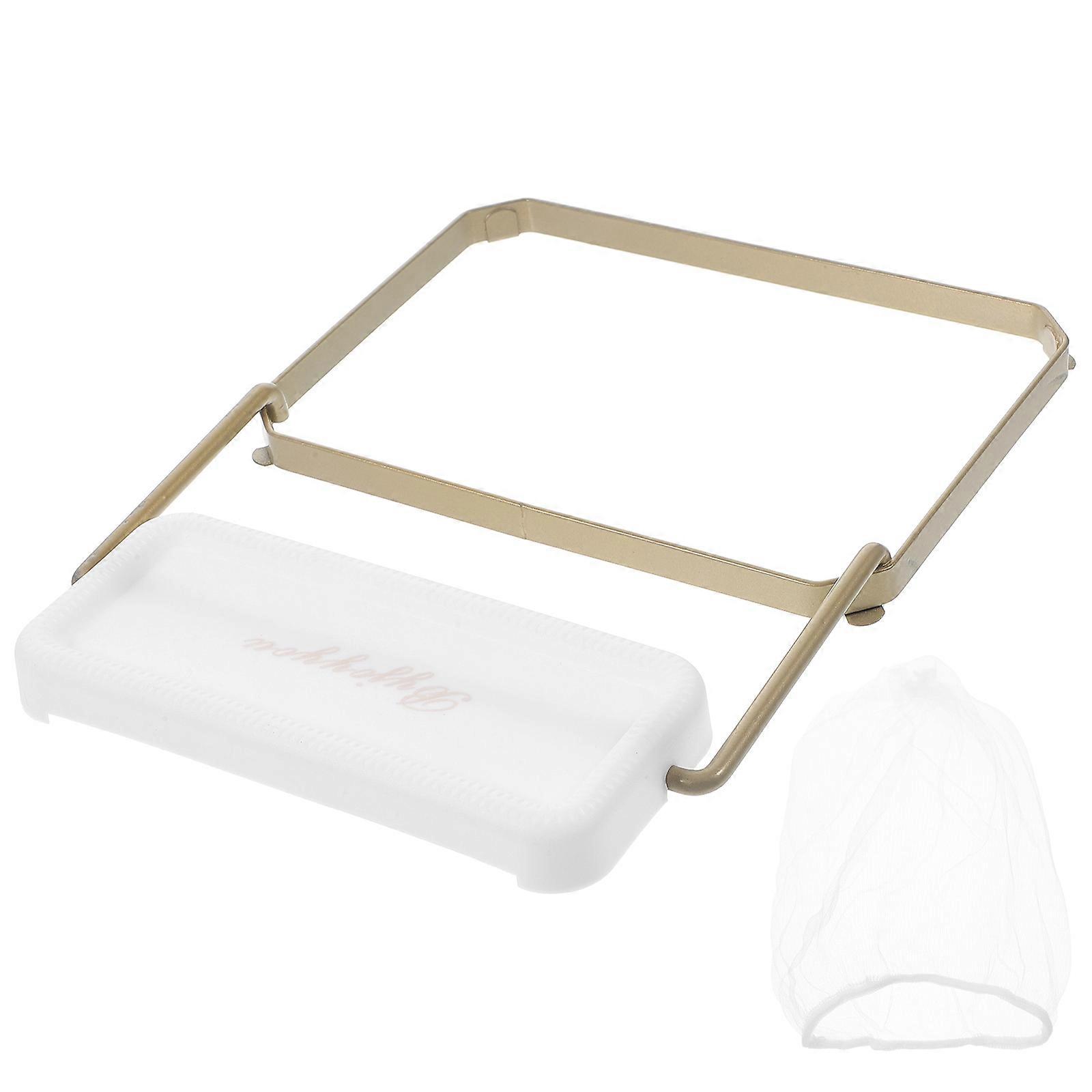 Kitchen Sink Filter Mesh for Food Straining 2Sets White Plastic Rack