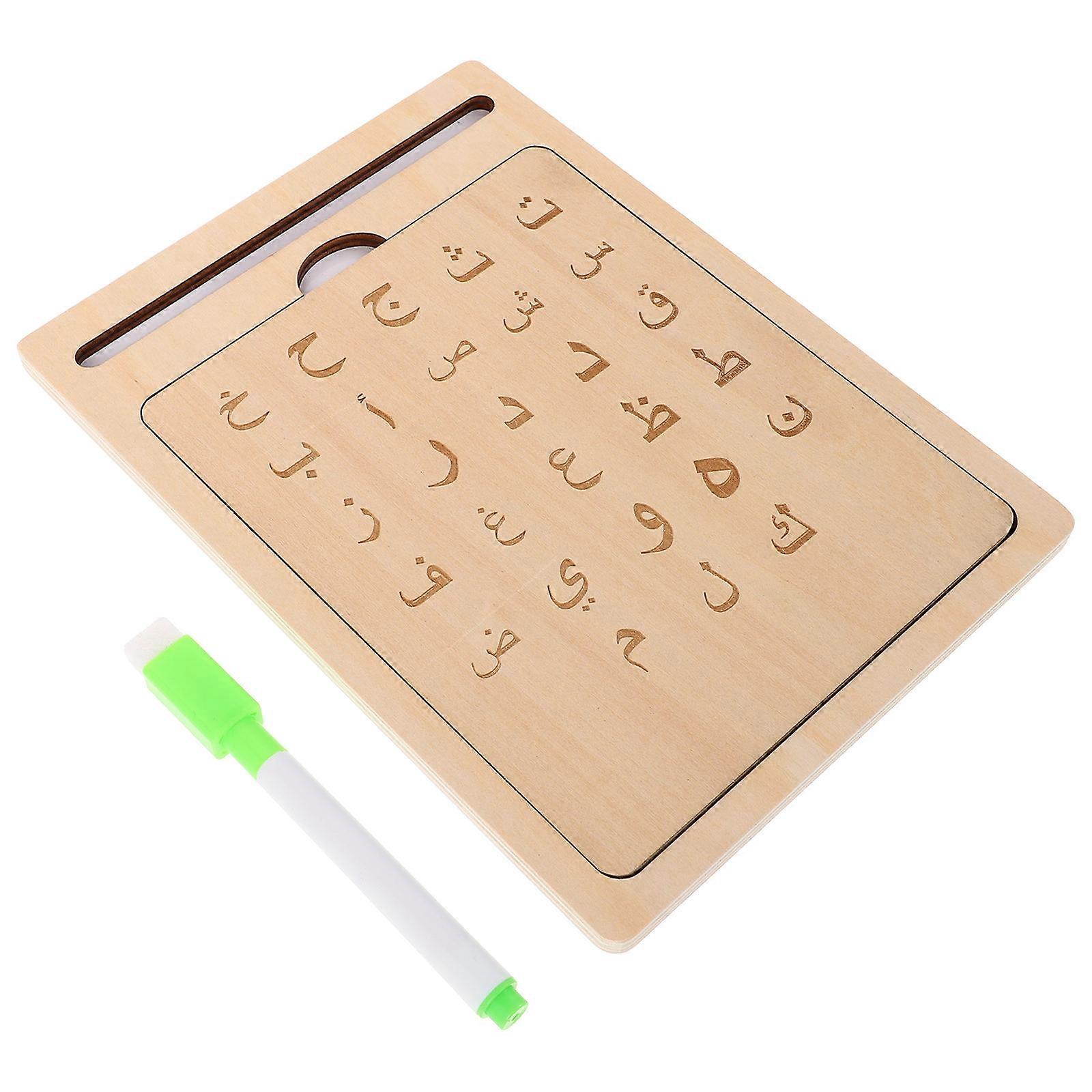 Arabic Alphabet Wood Tracing Board for Writing Practice 3Sets Educational Tool