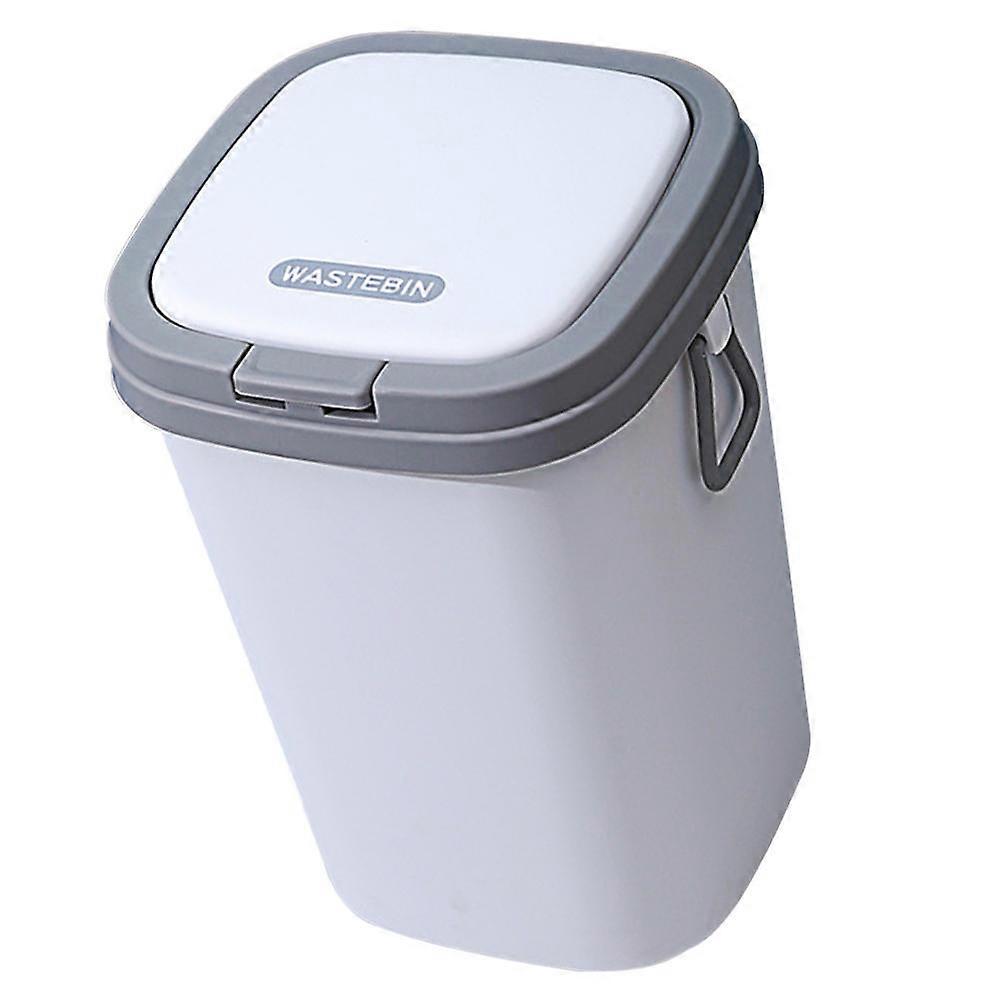 Recycling Bin Light Grey Press Type Nordic Style Trash Can