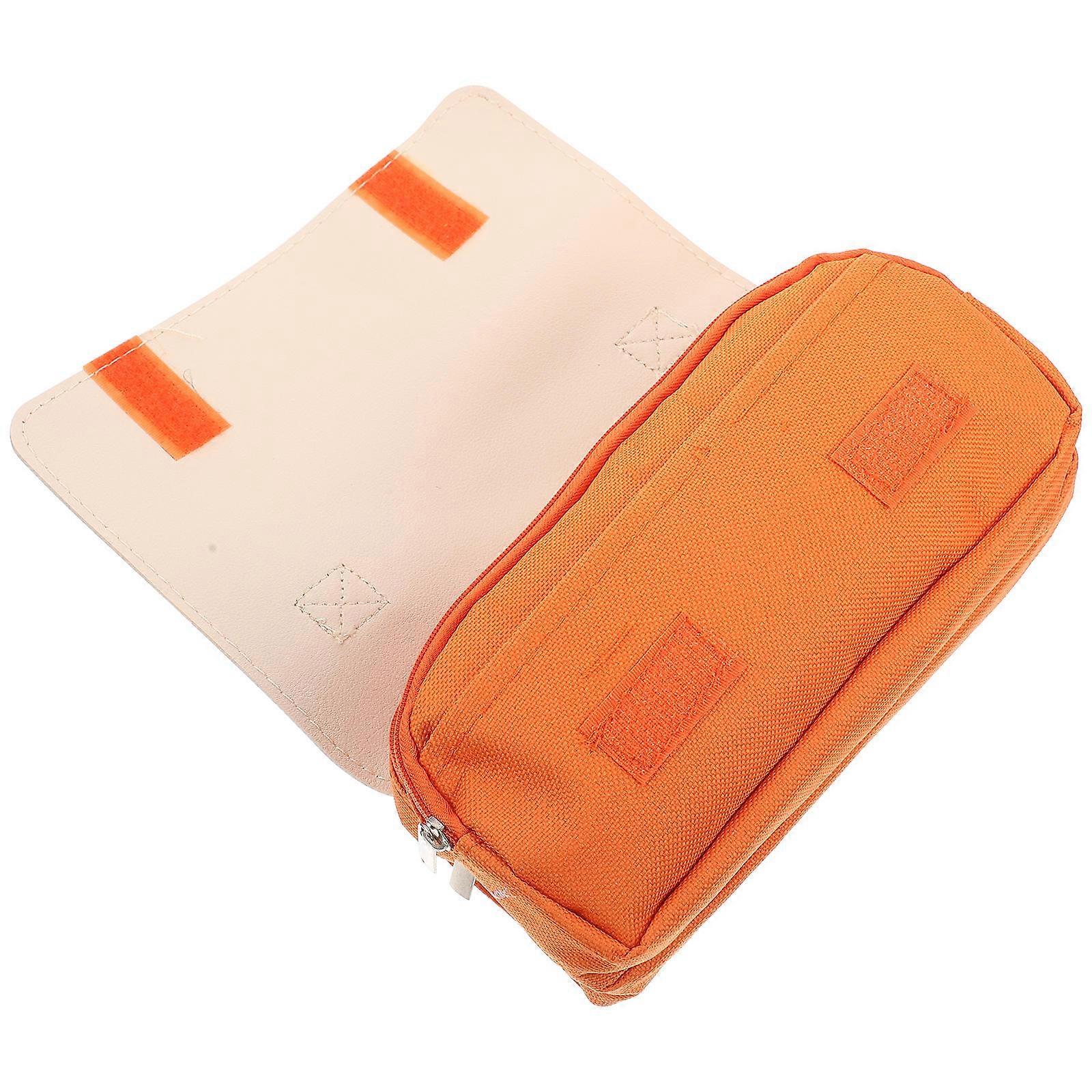 Anime Pencil Case Student Pencil Bag for Storage 2Pcs Orange Multi-Function