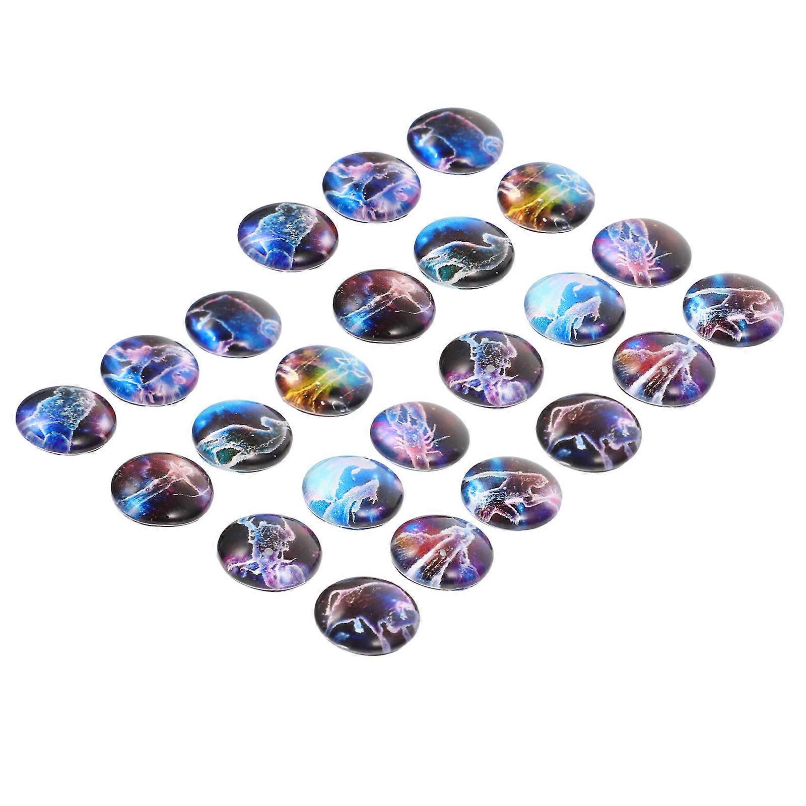 Glass Dome Cabochons Constellation Pattern for Jewelry Making 240Pcs