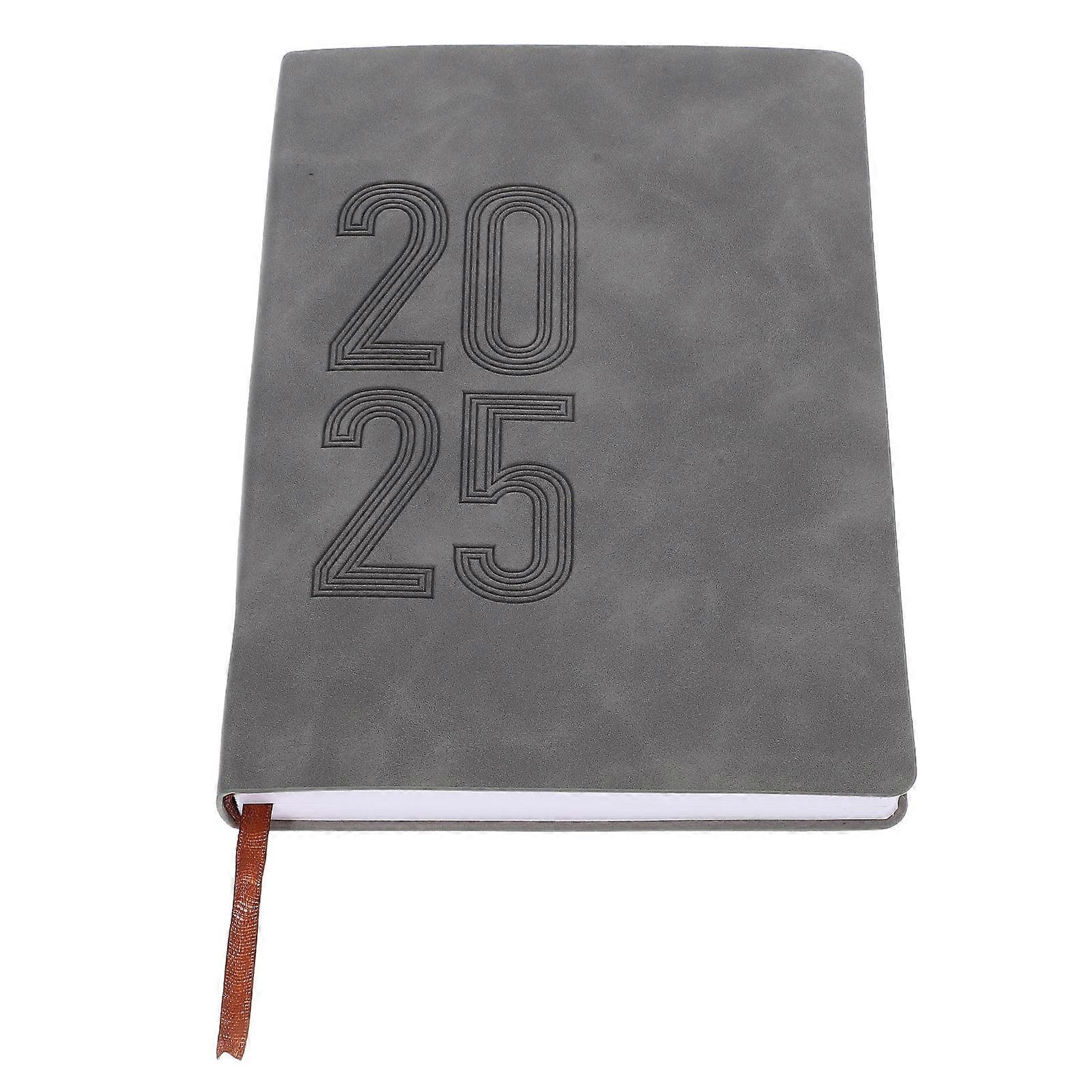2025 Yearly Schedule Planner Notebook For Students Grey Rectangular Home Use Note Taking 4Pcs