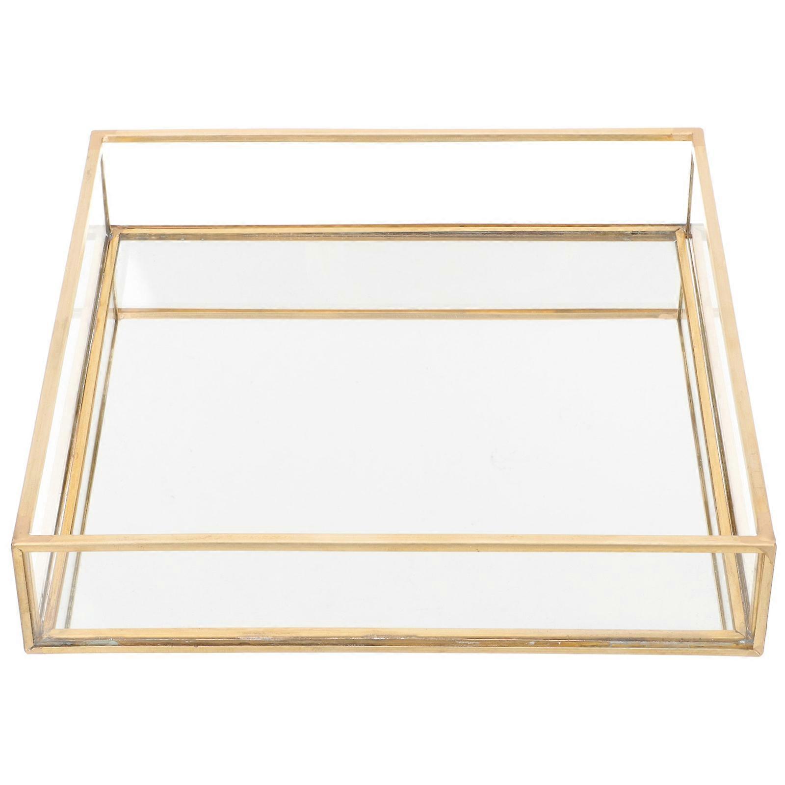 Vanity Holder Perfume Tray Makeup Organizer Decorative Tray 2Pcs for Storage