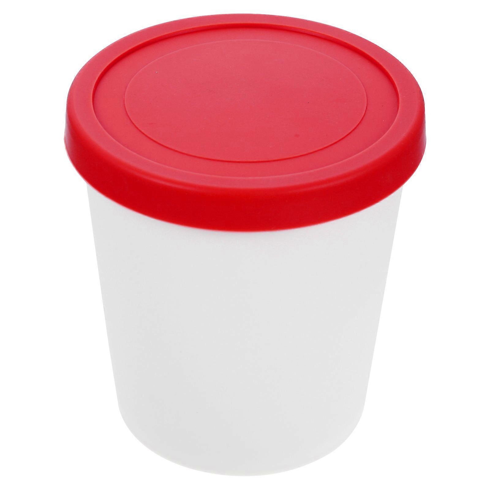 Ice Cream Storage Cup Round Ice Cream Container Stackable Freezer Storage 14X12.7X9.8CM Households 1Pack