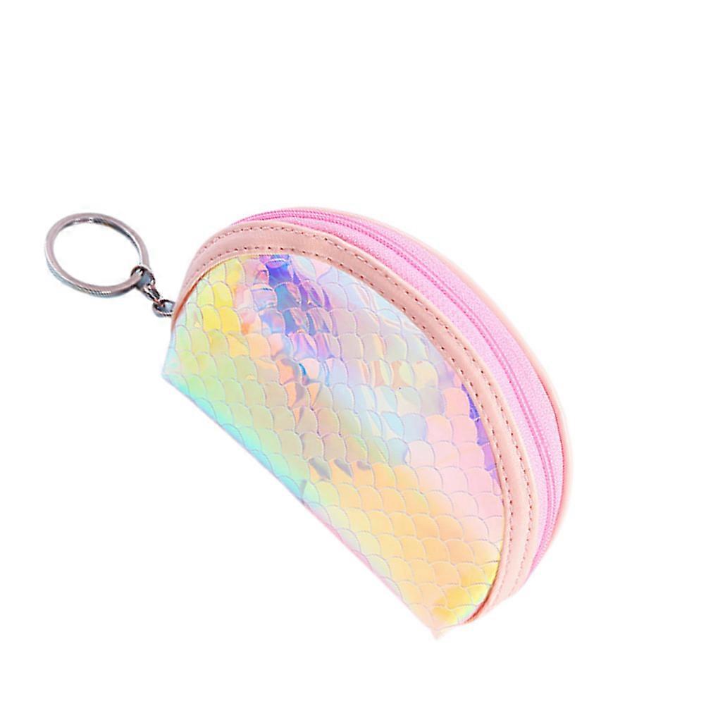 Maiden Style Wallet for Coins Storage 6Pcs Pink Tpu Holographic Purse