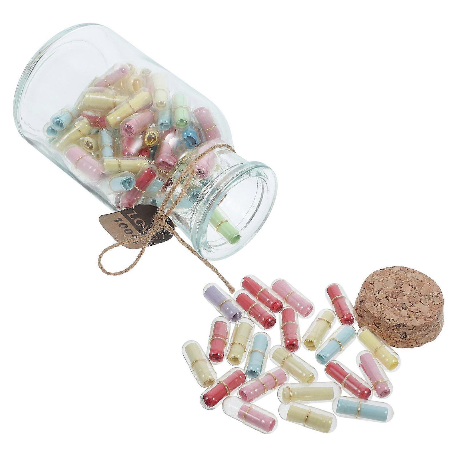 Message in A Bottle Glass Jars for Romantic Notes 2Sets for Anniversary