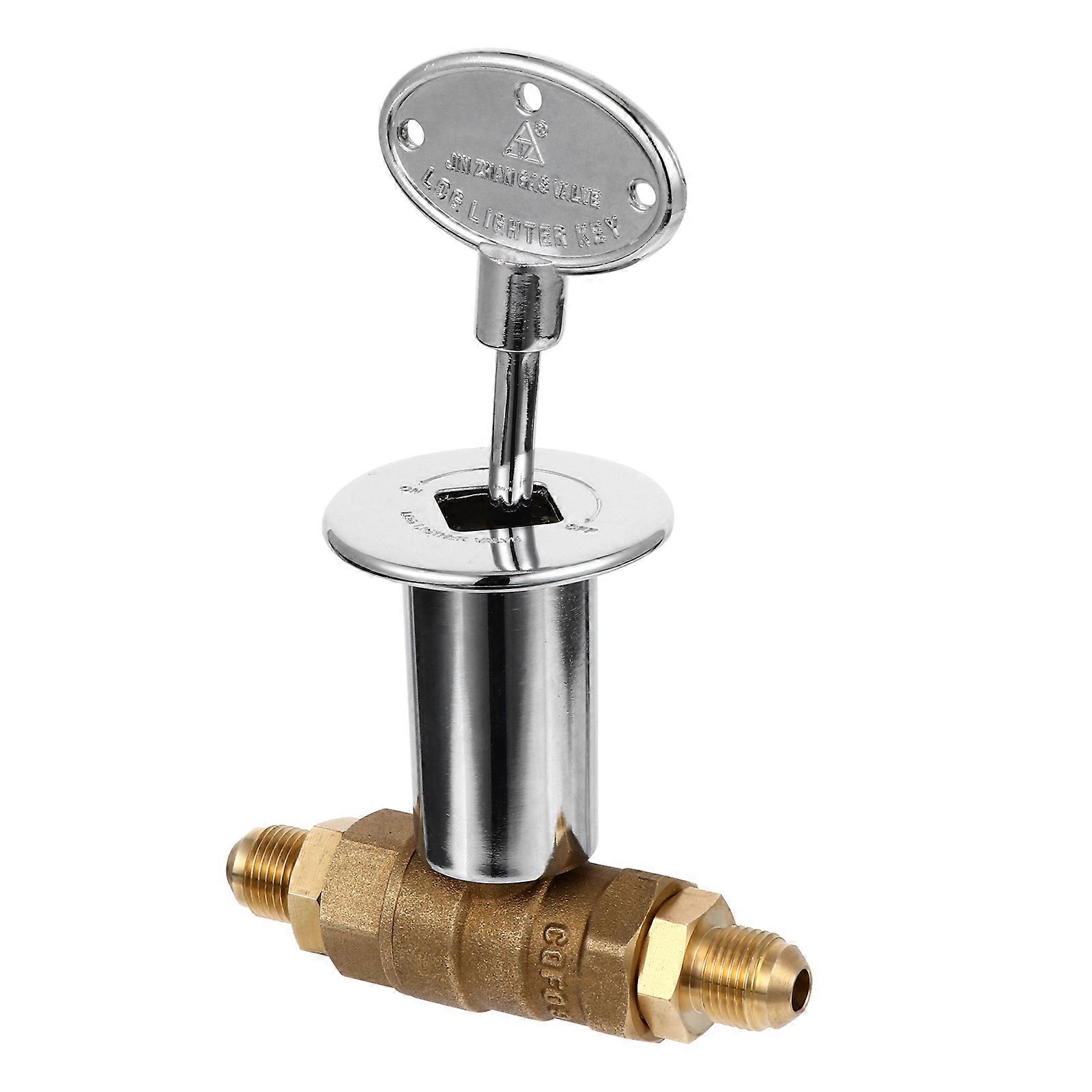 Gas Pit Control Valve Set For Natural Gas And Liquefied Petroleum Gas Fireplaces In Silver
